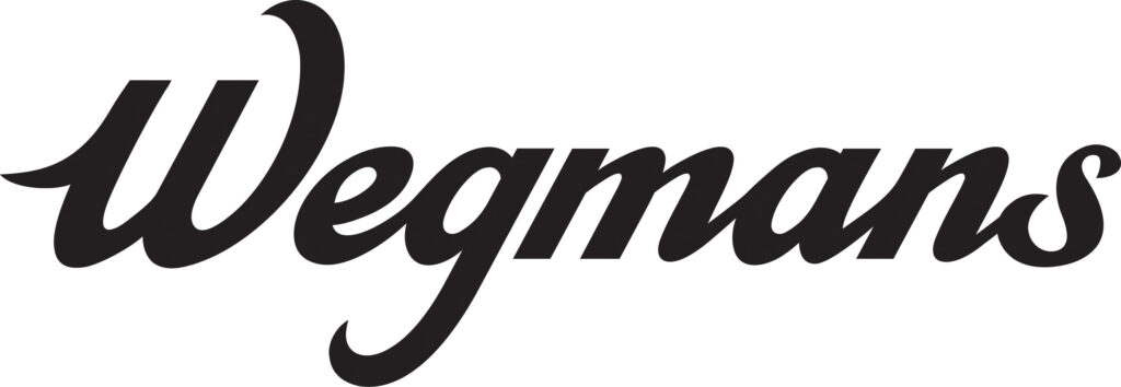 Wegmans logo; black italic lettering