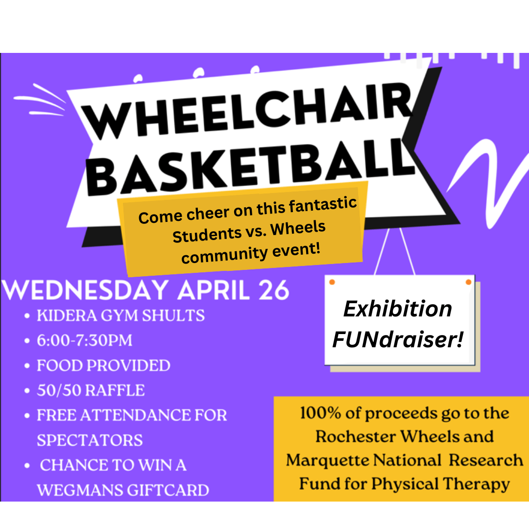 Flyer for a wheelchair basketball event.